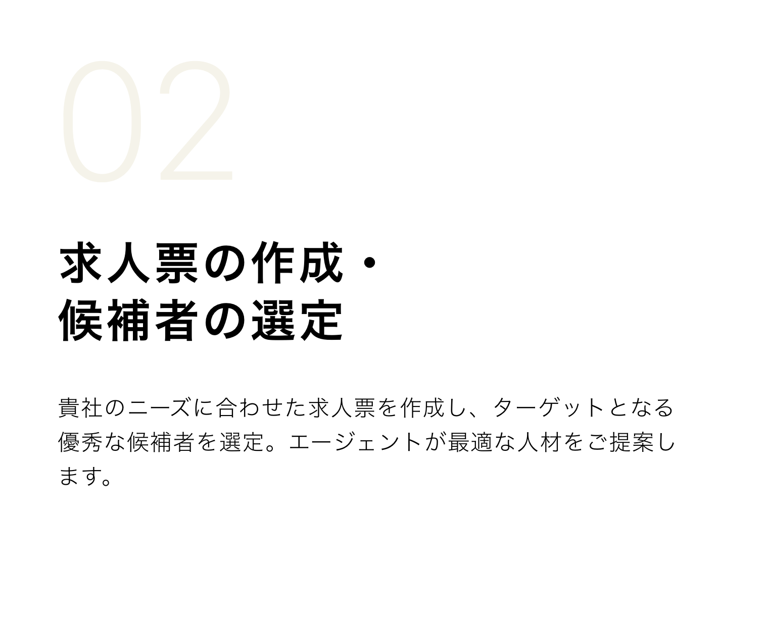 求人票の作成・候補者の選定