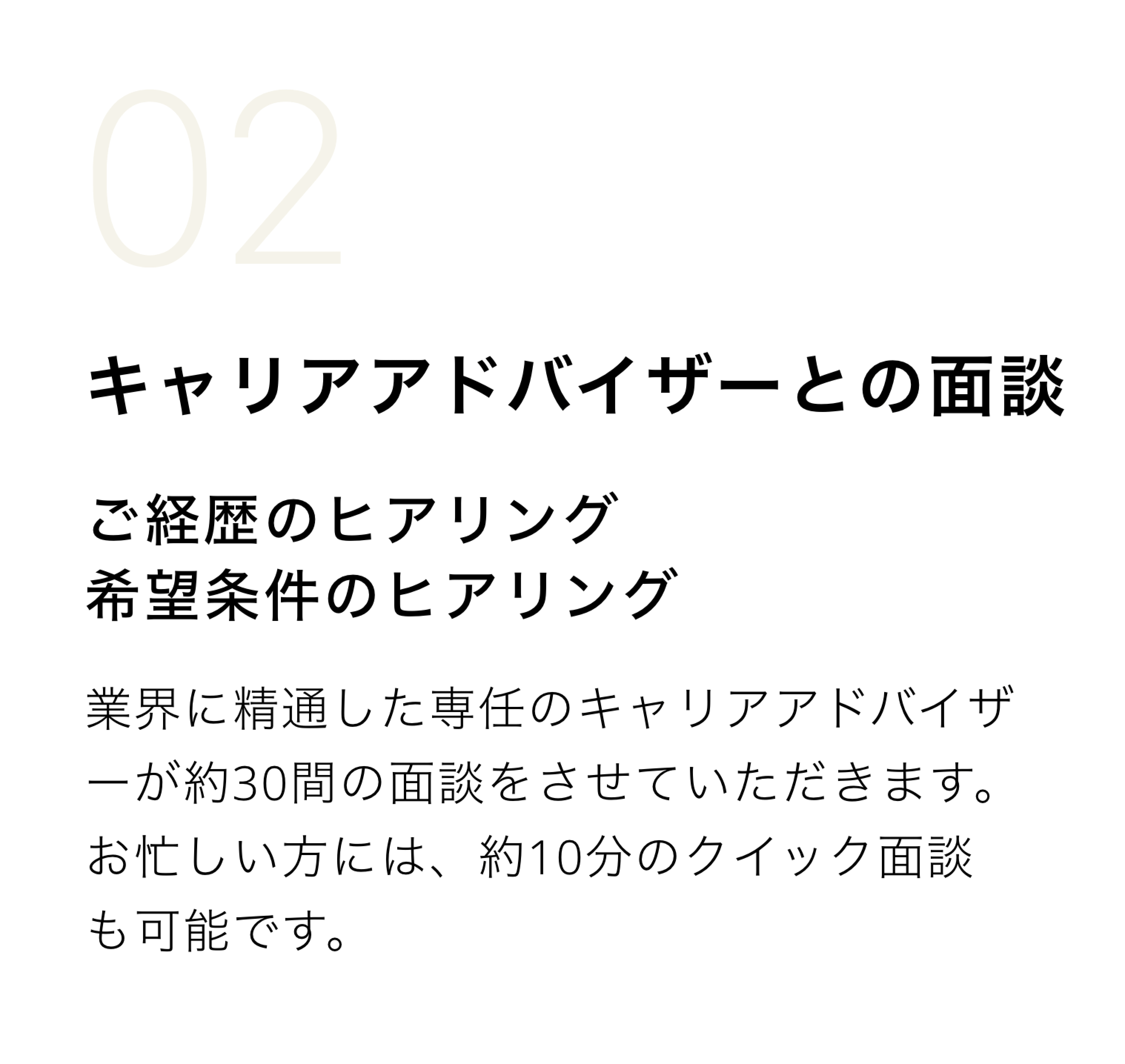 キャリアアドバイザーとの面談