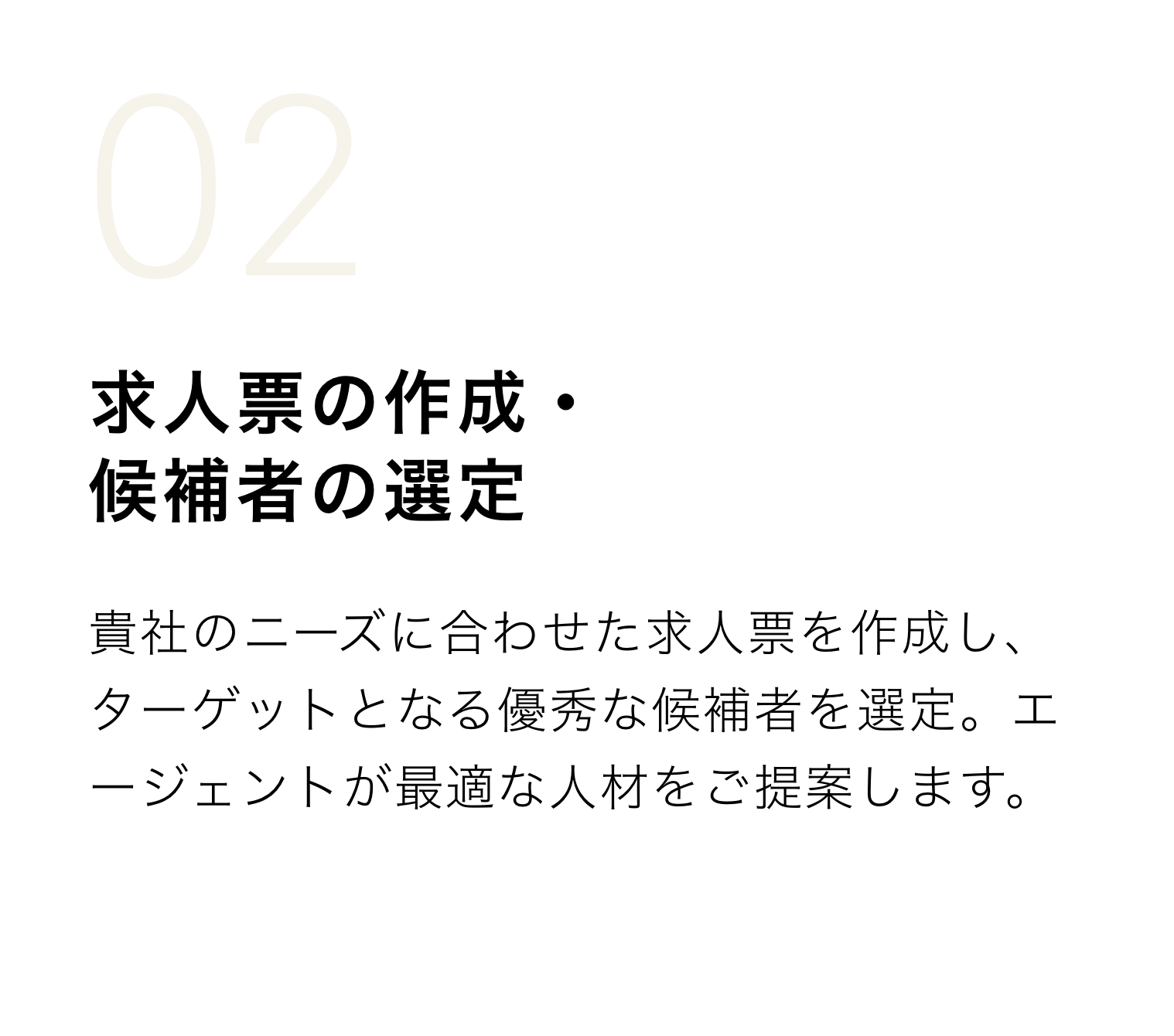 求人票の作成・候補者の選定